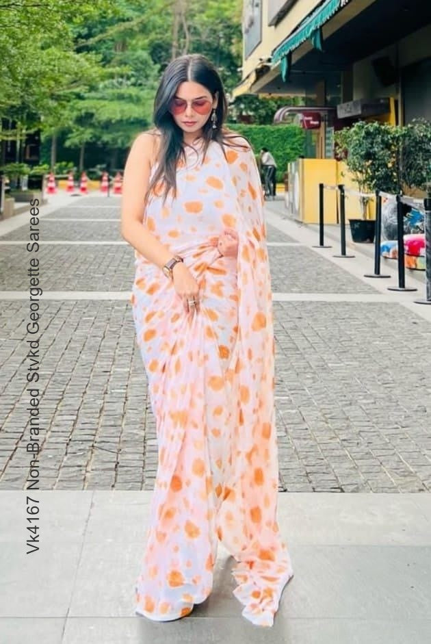 Vk4167 Non-Branded Stvkd Georgette Sarees