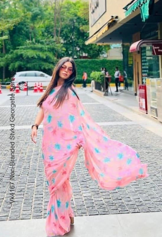 Vk4167 Non-Branded Stvkd Georgette Sarees