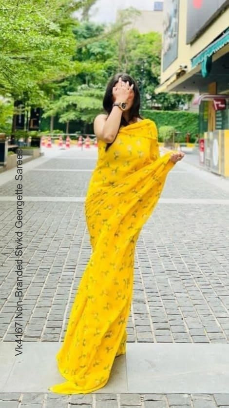 Vk4167 Non-Branded Stvkd Georgette Sarees
