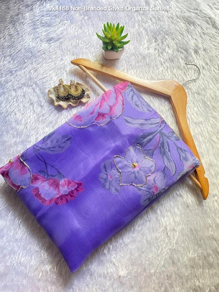 Vk4168 Non-Branded Stvkd Organza Sarees