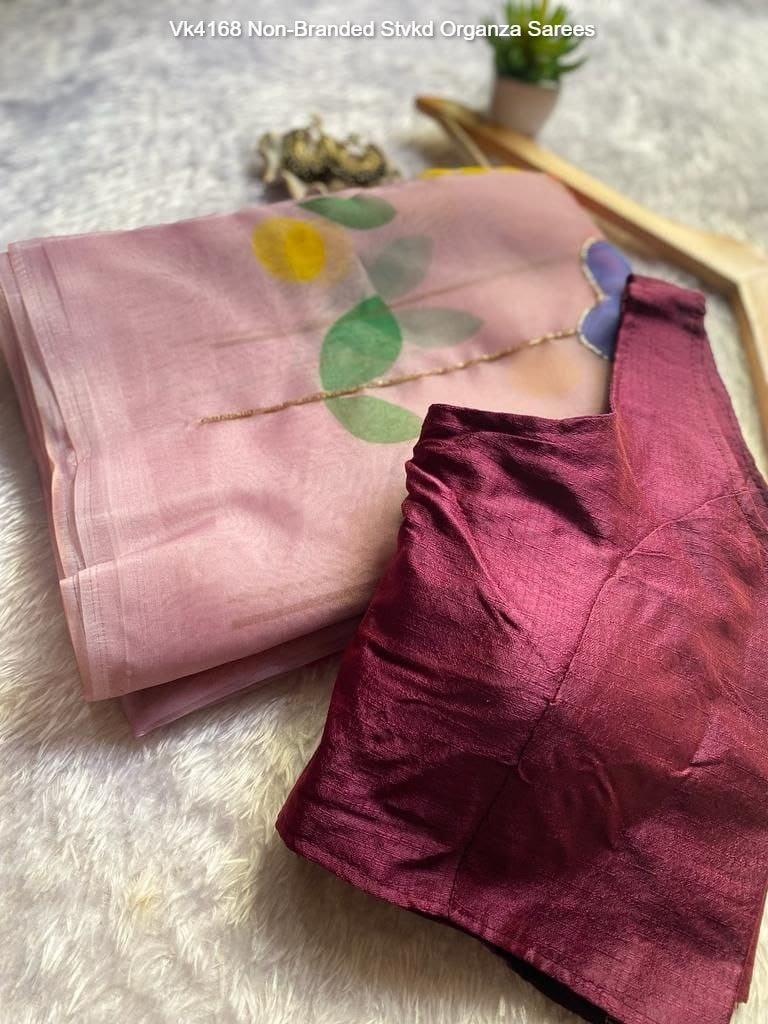 Vk4168 Non-Branded Stvkd Organza Sarees
