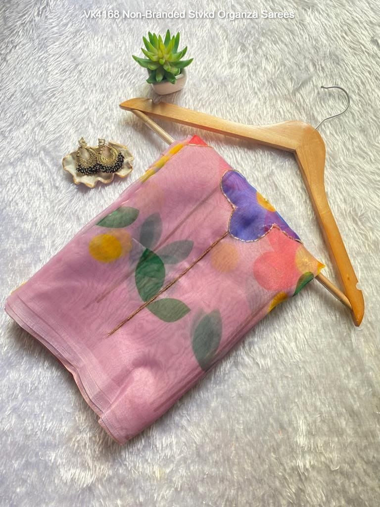 Vk4168 Non-Branded Stvkd Organza Sarees