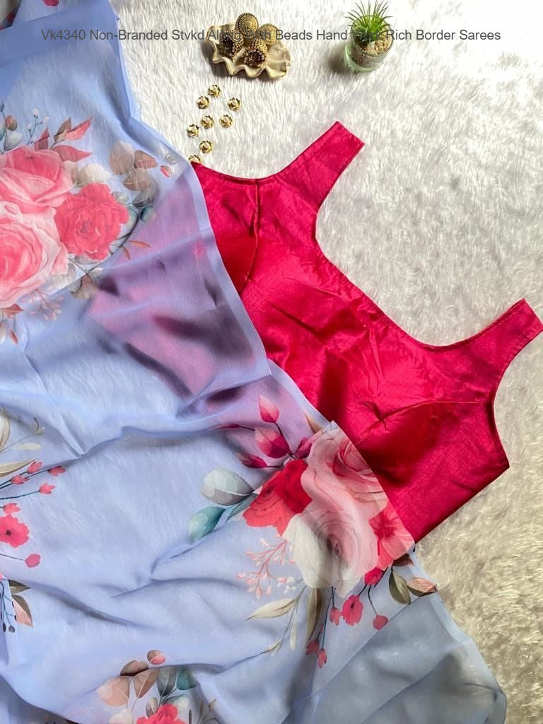 Vk4169 Non-Branded Stvkd Georgette Sarees