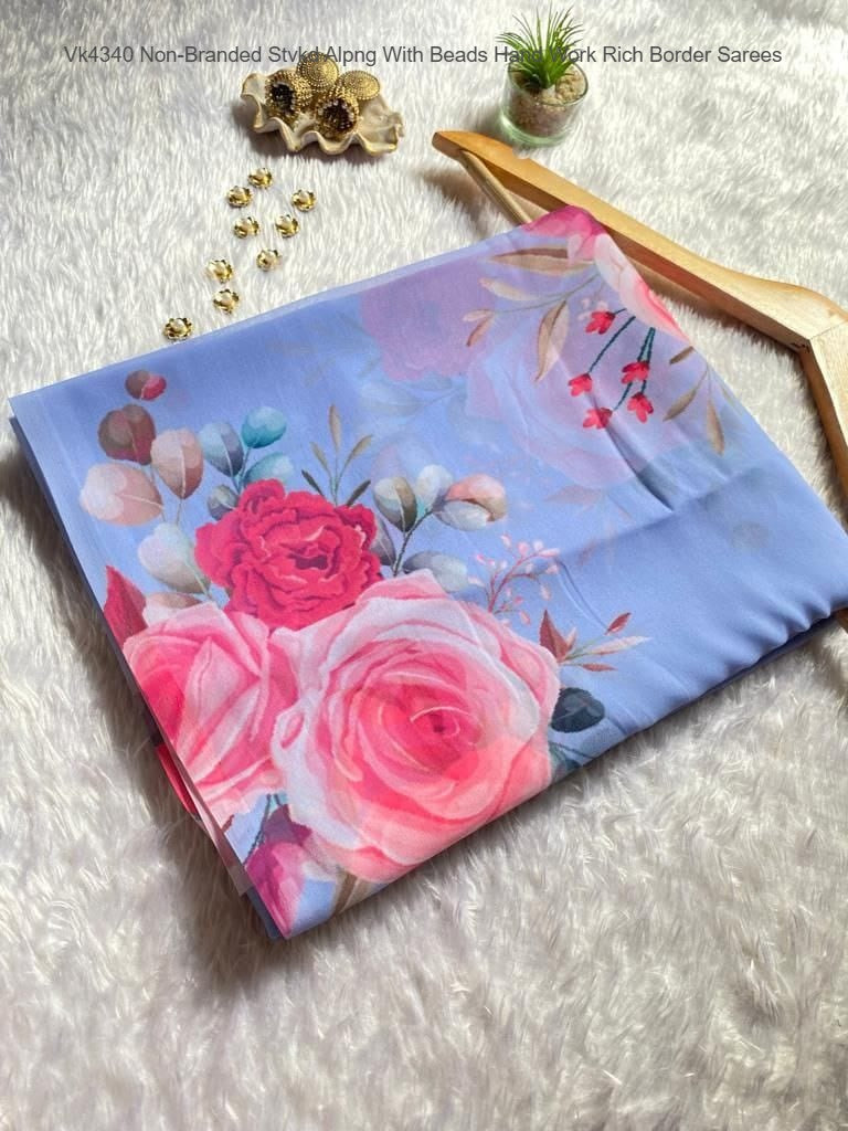 Vk4169 Non-Branded Stvkd Georgette Sarees