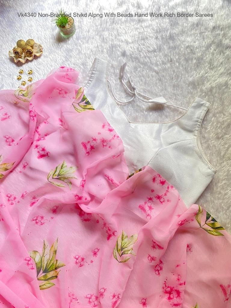 Vk4169 Non-Branded Stvkd Georgette Sarees