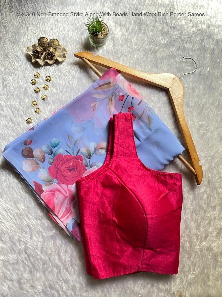 Vk4169 Non-Branded Stvkd Georgette Sarees