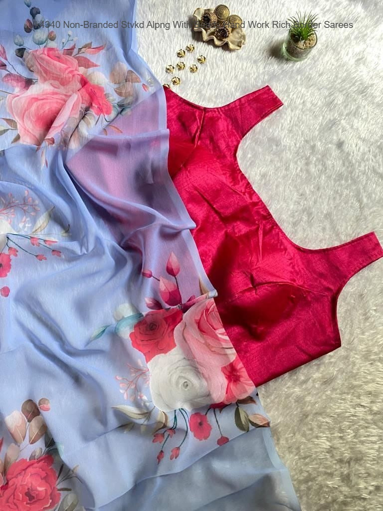 Vk4169 Non-Branded Stvkd Georgette Sarees