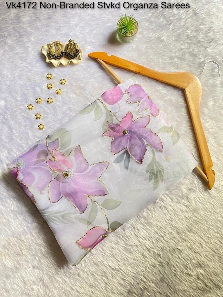 Vk4172 Non-Branded Stvkd Organza Sarees