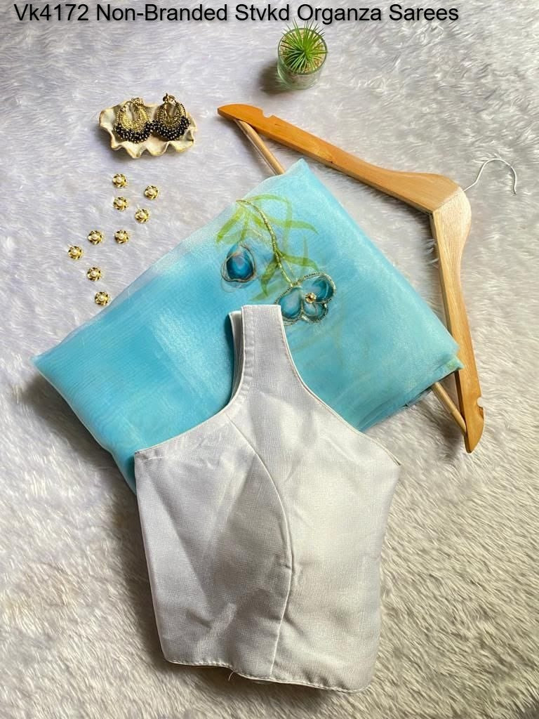 Vk4172 Non-Branded Stvkd Organza Sarees