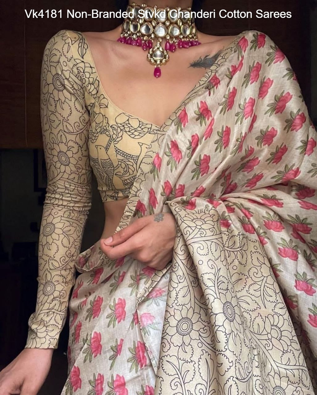 Vk4181 Non-Branded Stvkd Chanderi Cotton Sarees