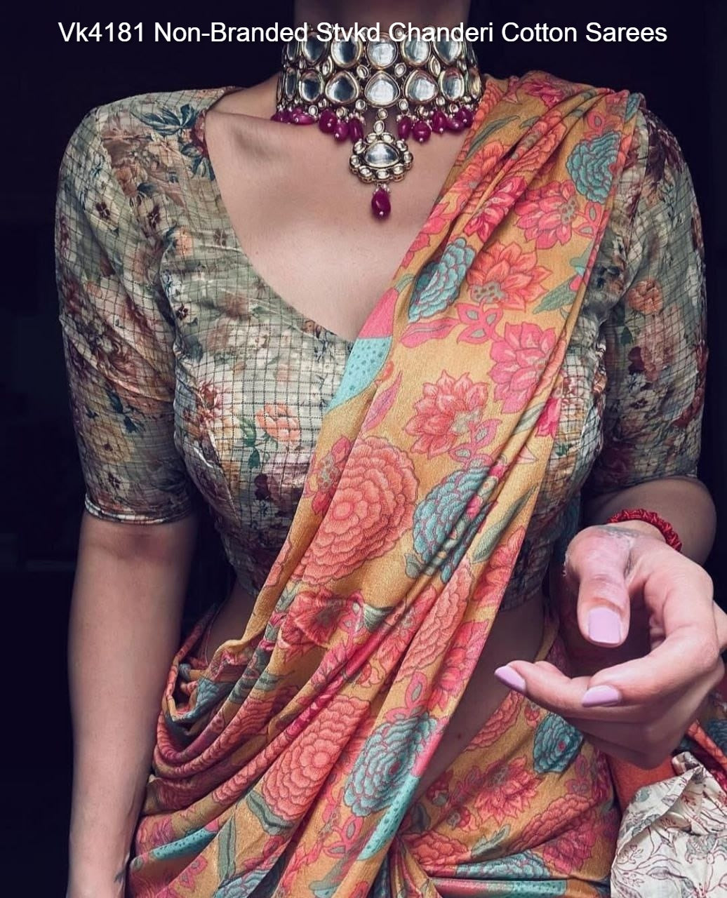 Vk4181 Non-Branded Stvkd Chanderi Cotton Sarees