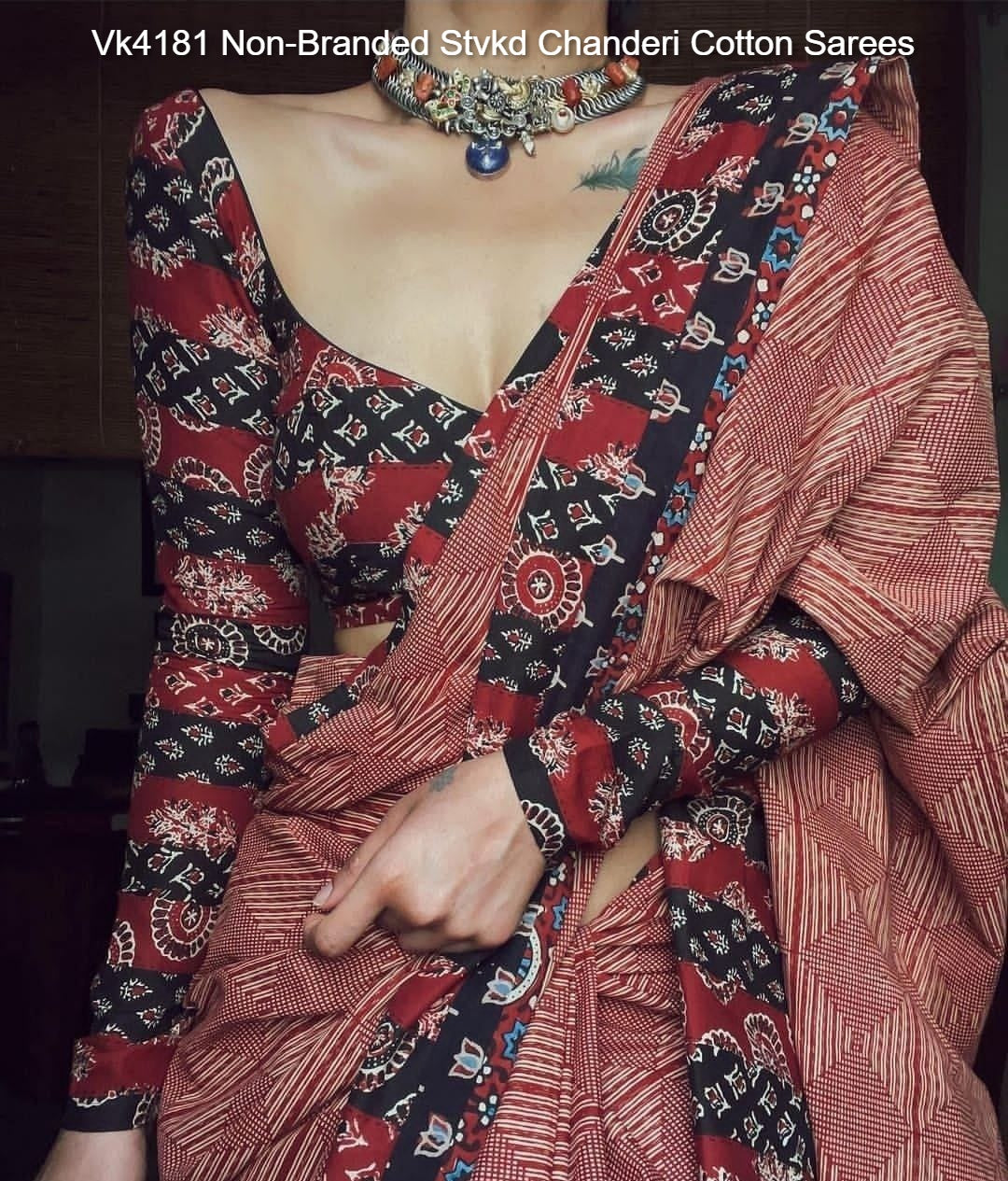 Vk4181 Non-Branded Stvkd Chanderi Cotton Sarees