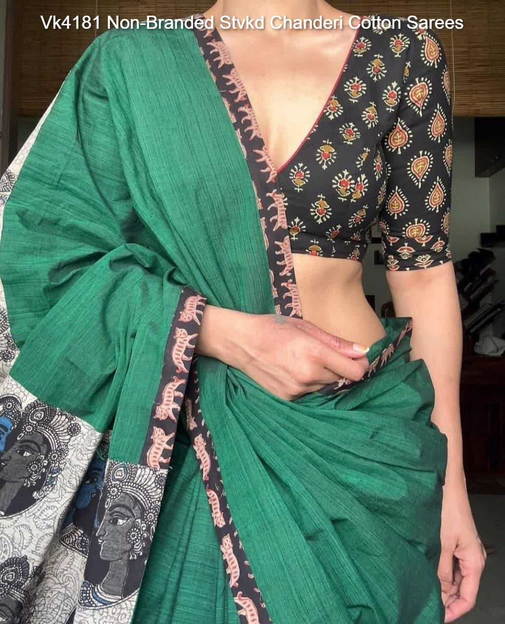 Vk4181 Non-Branded Stvkd Chanderi Cotton Sarees