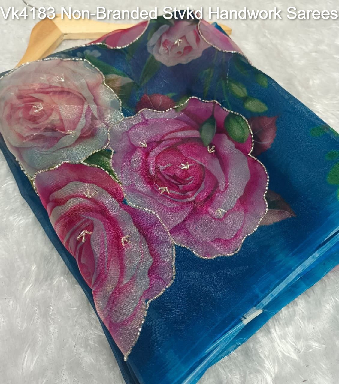 Vk4183 Non-Branded Stvkd Handwork Sarees