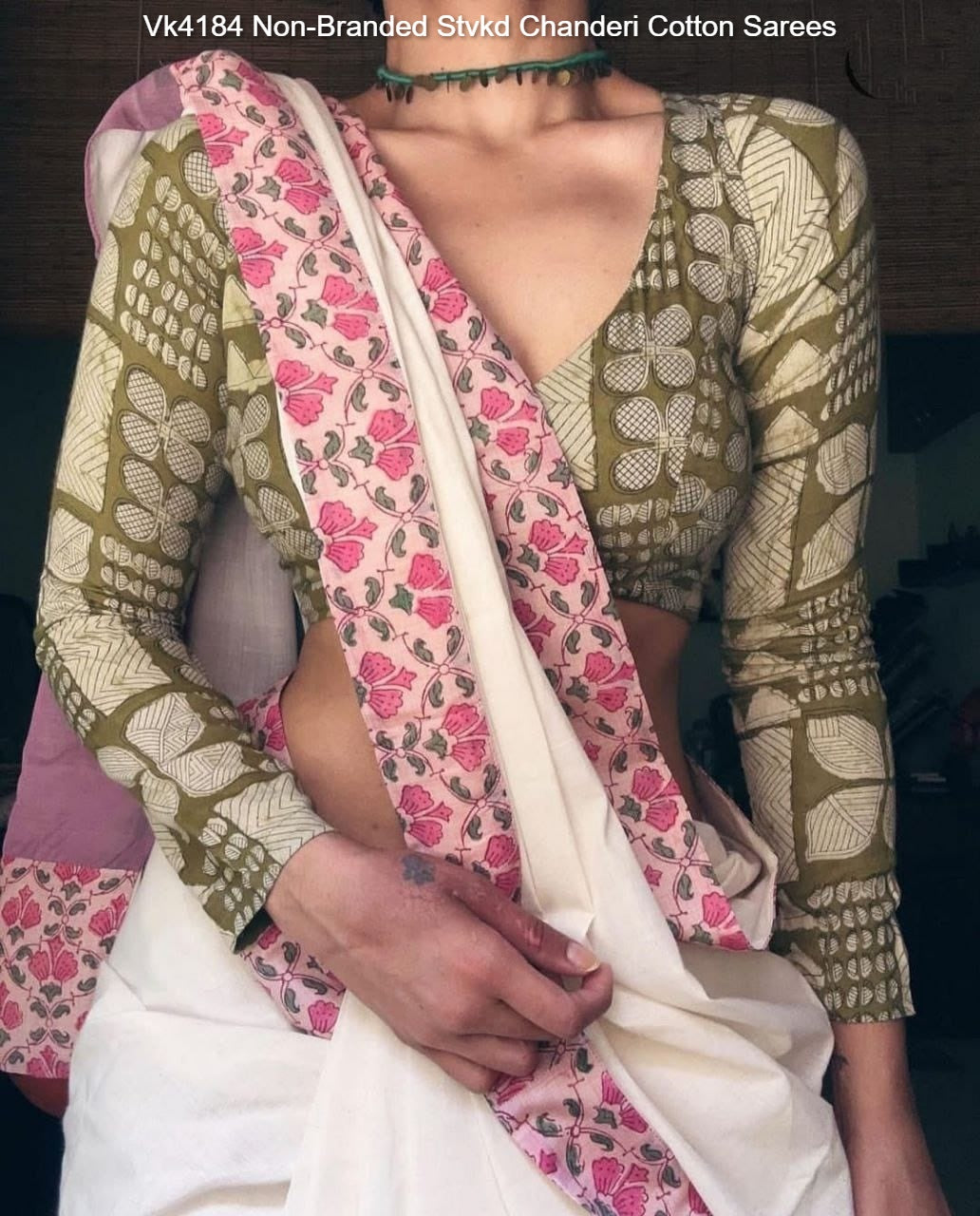 Vk4184 Non-Branded Stvkd Chanderi Cotton Sarees