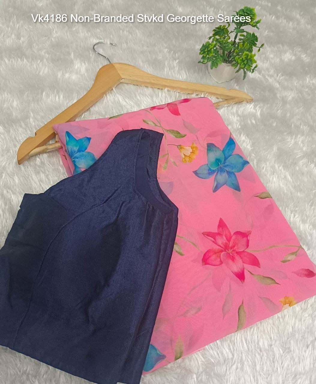 Vk4186 Non-Branded Stvkd Georgette Sarees