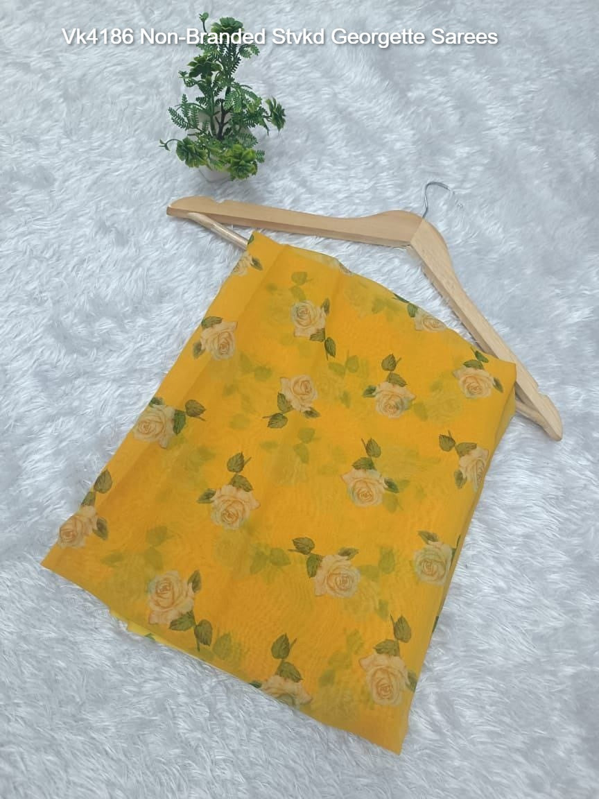 Vk4186 Non-Branded Stvkd Georgette Sarees