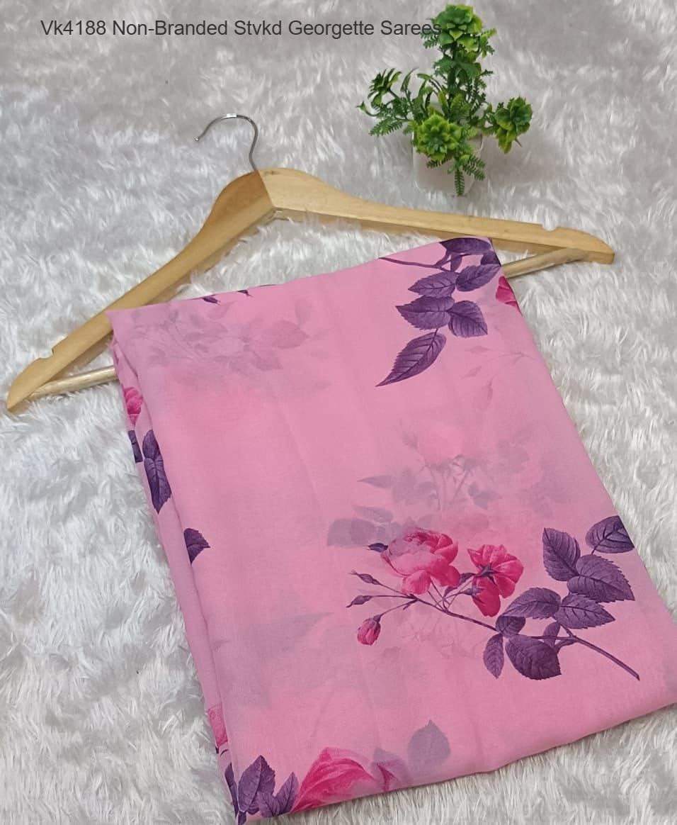 Vk4188 Non-Branded Stvkd Georgette Sarees