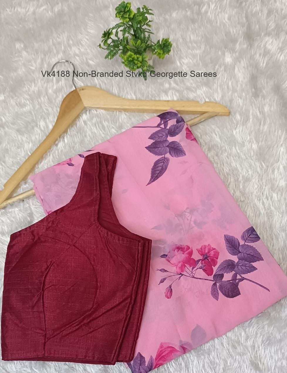 Vk4188 Non-Branded Stvkd Georgette Sarees