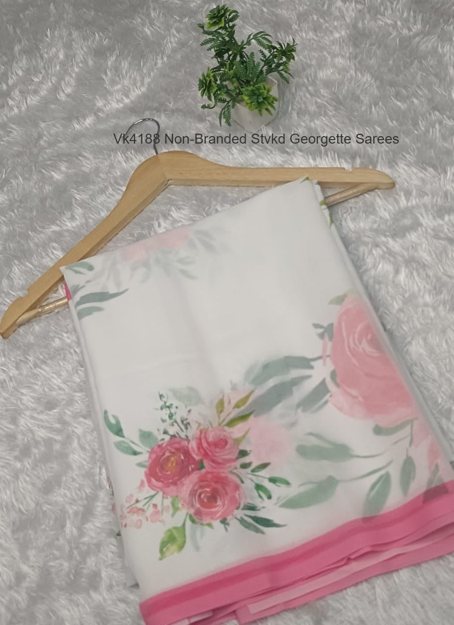 Vk4188 Non-Branded Stvkd Georgette Sarees