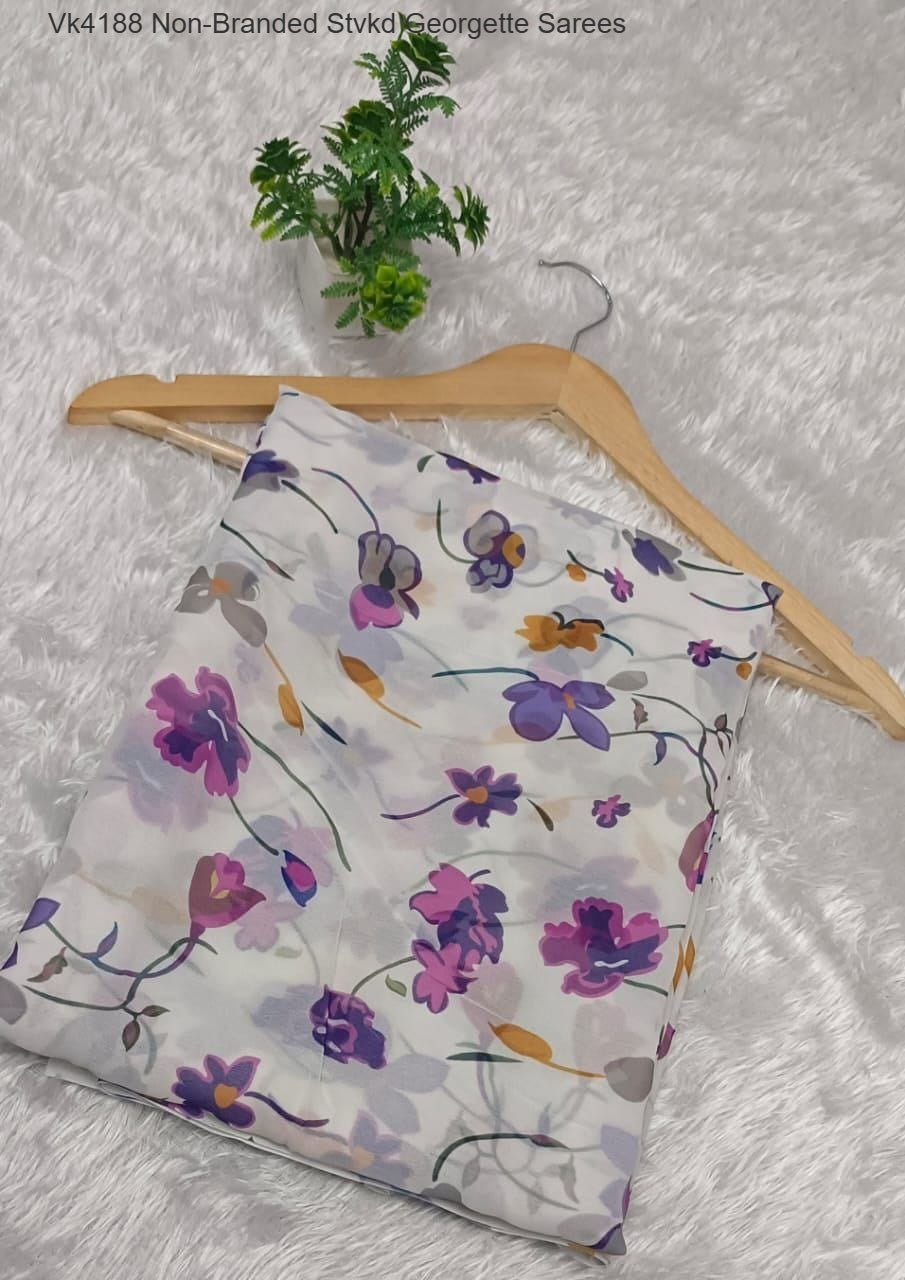 Vk4188 Non-Branded Stvkd Georgette Sarees