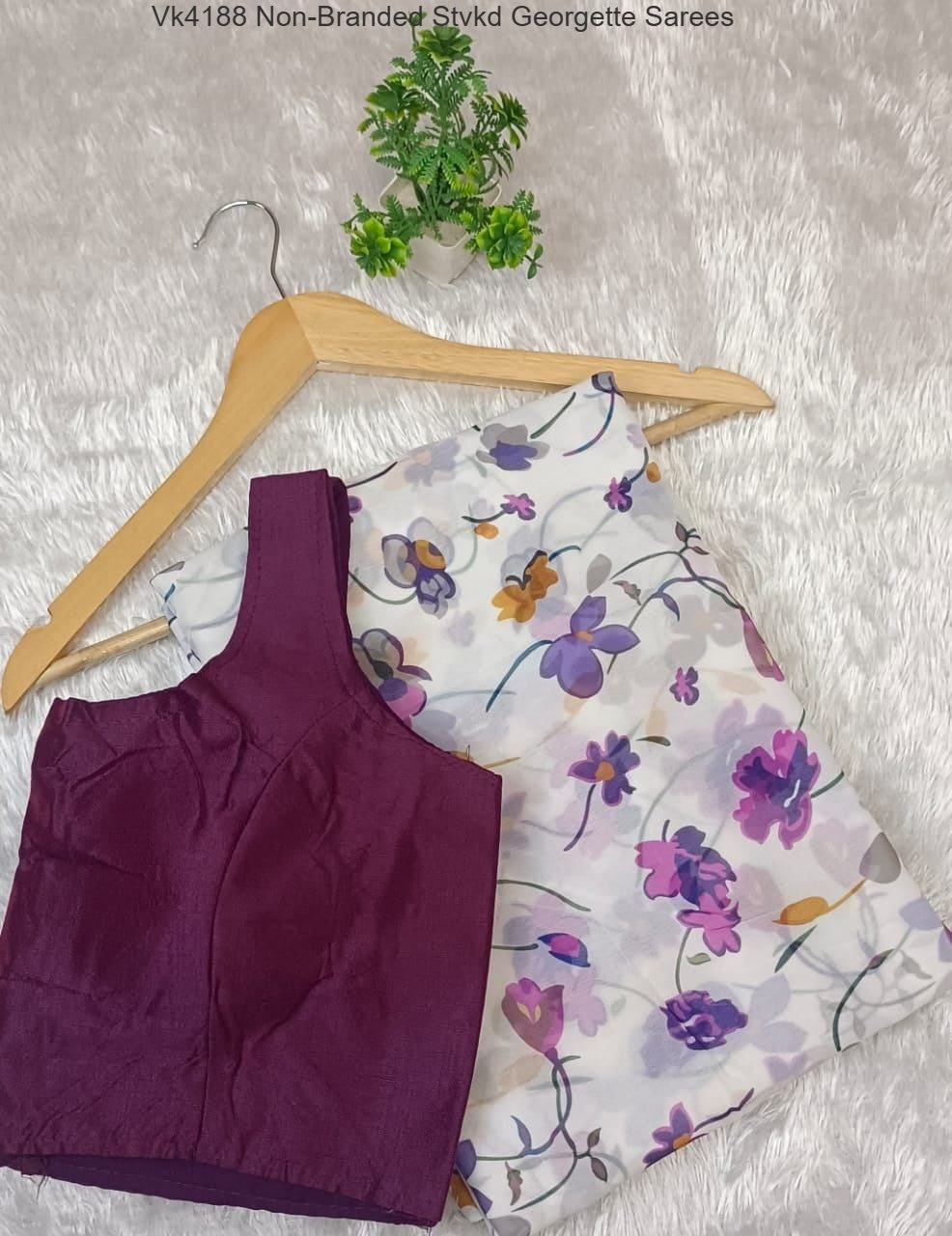 Vk4188 Non-Branded Stvkd Georgette Sarees