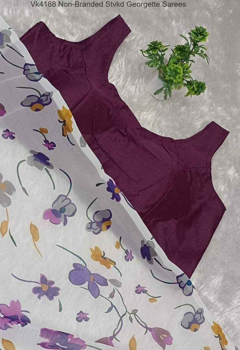 Vk4188 Non-Branded Stvkd Georgette Sarees
