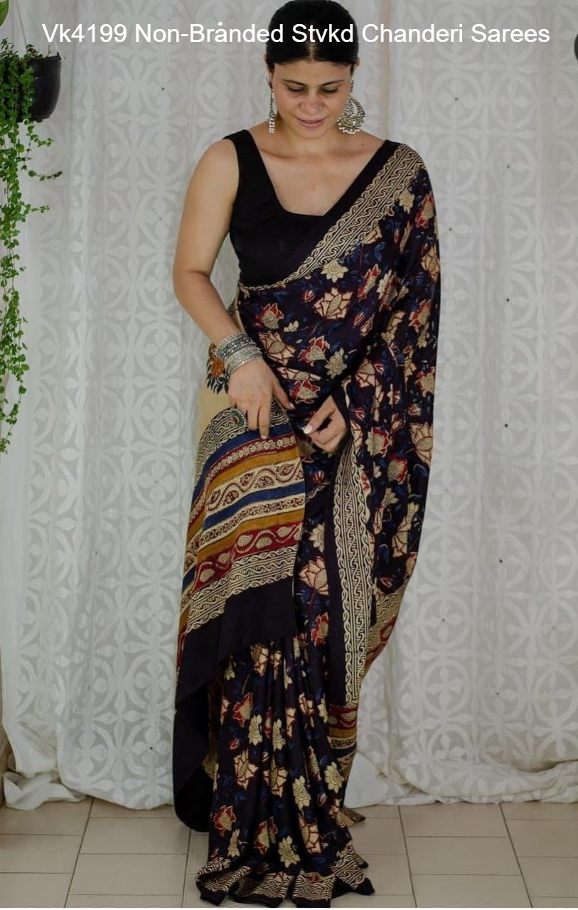 Vk4199 Non-Branded Stvkd Chanderi Sarees