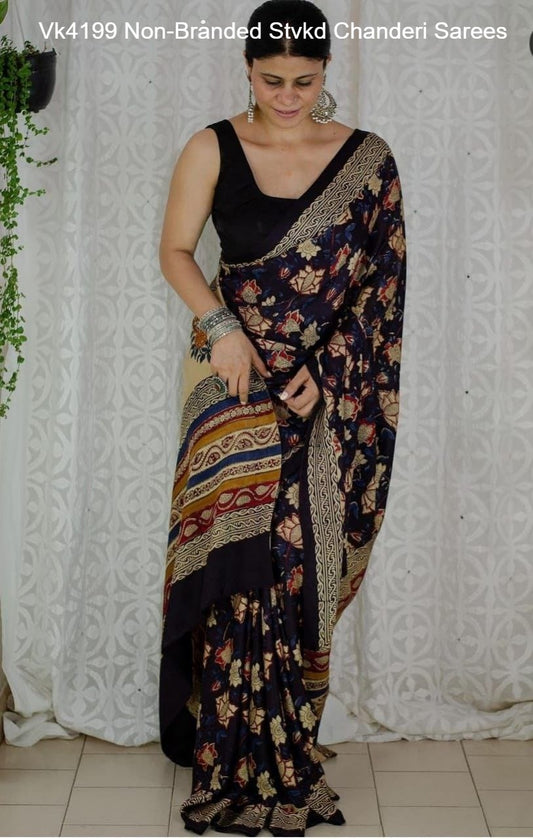 Vk4199 Non-Branded Stvkd Chanderi Sarees