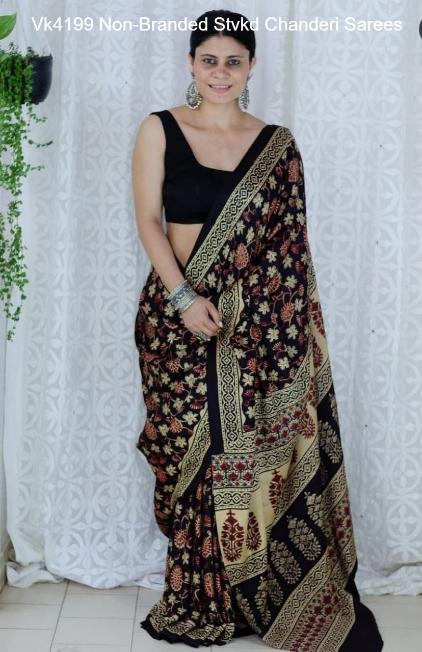 Vk4199 Non-Branded Stvkd Chanderi Sarees