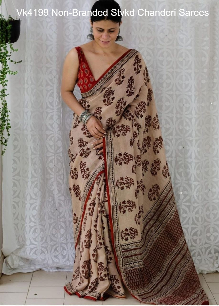 Vk4199 Non-Branded Stvkd Chanderi Sarees