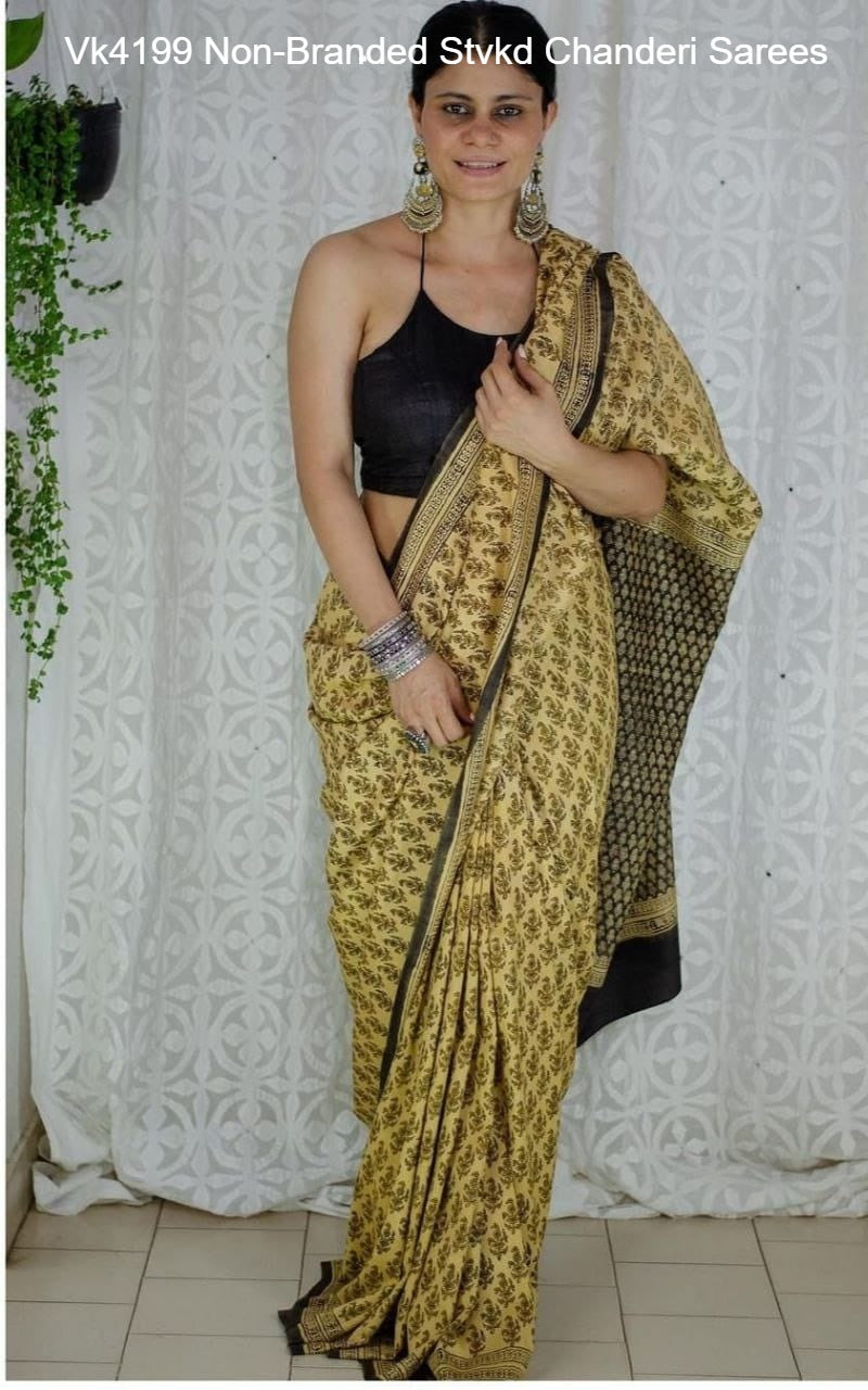 Vk4199 Non-Branded Stvkd Chanderi Sarees