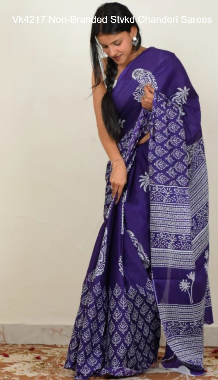 Vk4217 Non-Branded Stvkd Chanderi Sarees