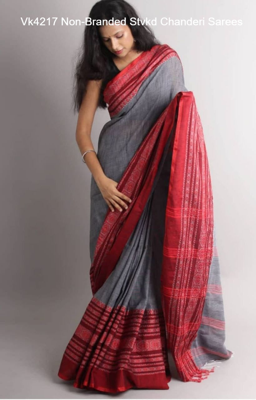 Vk4217 Non-Branded Stvkd Chanderi Sarees