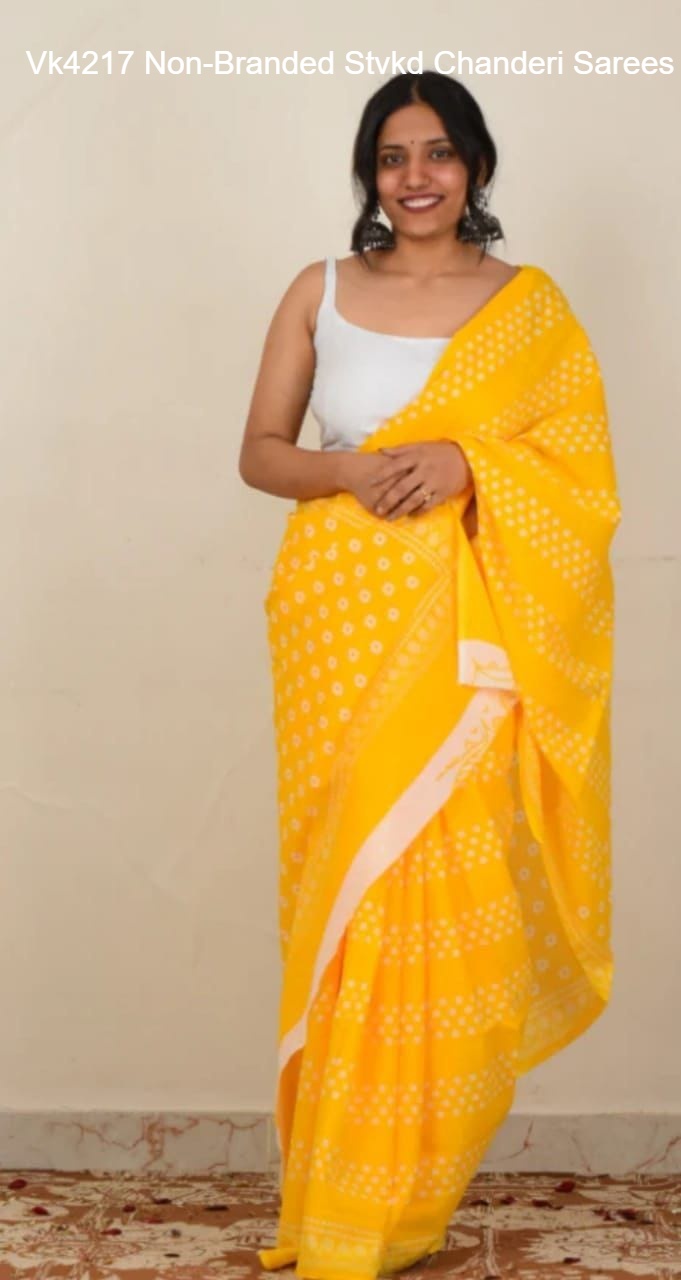 Vk4217 Non-Branded Stvkd Chanderi Sarees