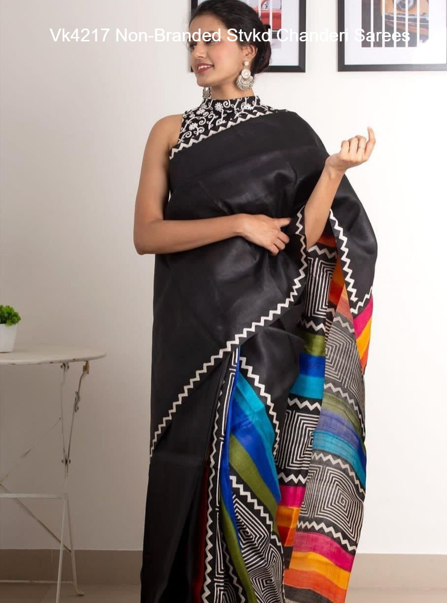 Vk4217 Non-Branded Stvkd Chanderi Sarees