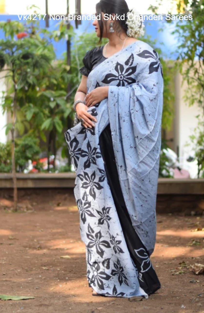 Vk4217 Non-Branded Stvkd Chanderi Sarees