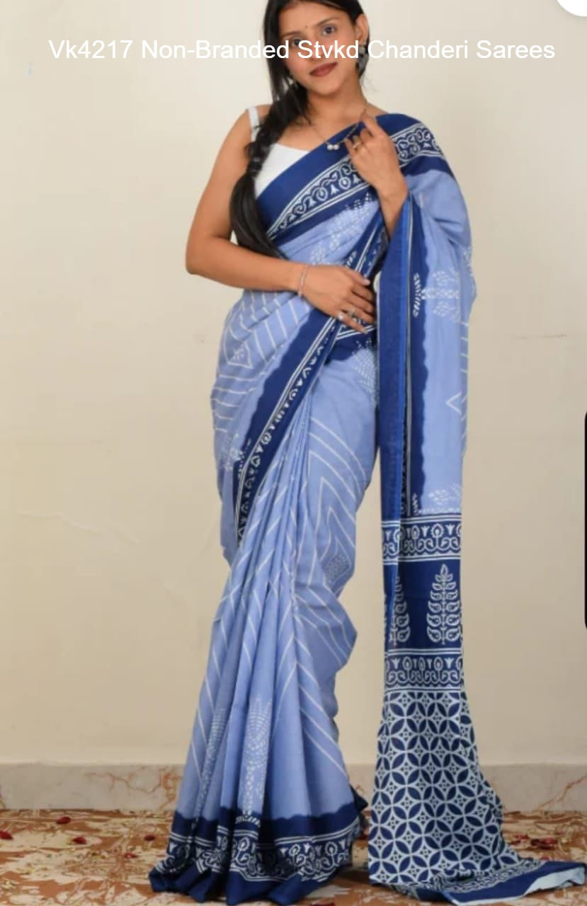 Vk4217 Non-Branded Stvkd Chanderi Sarees