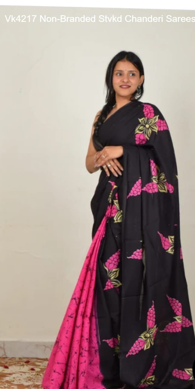 Vk4217 Non-Branded Stvkd Chanderi Sarees