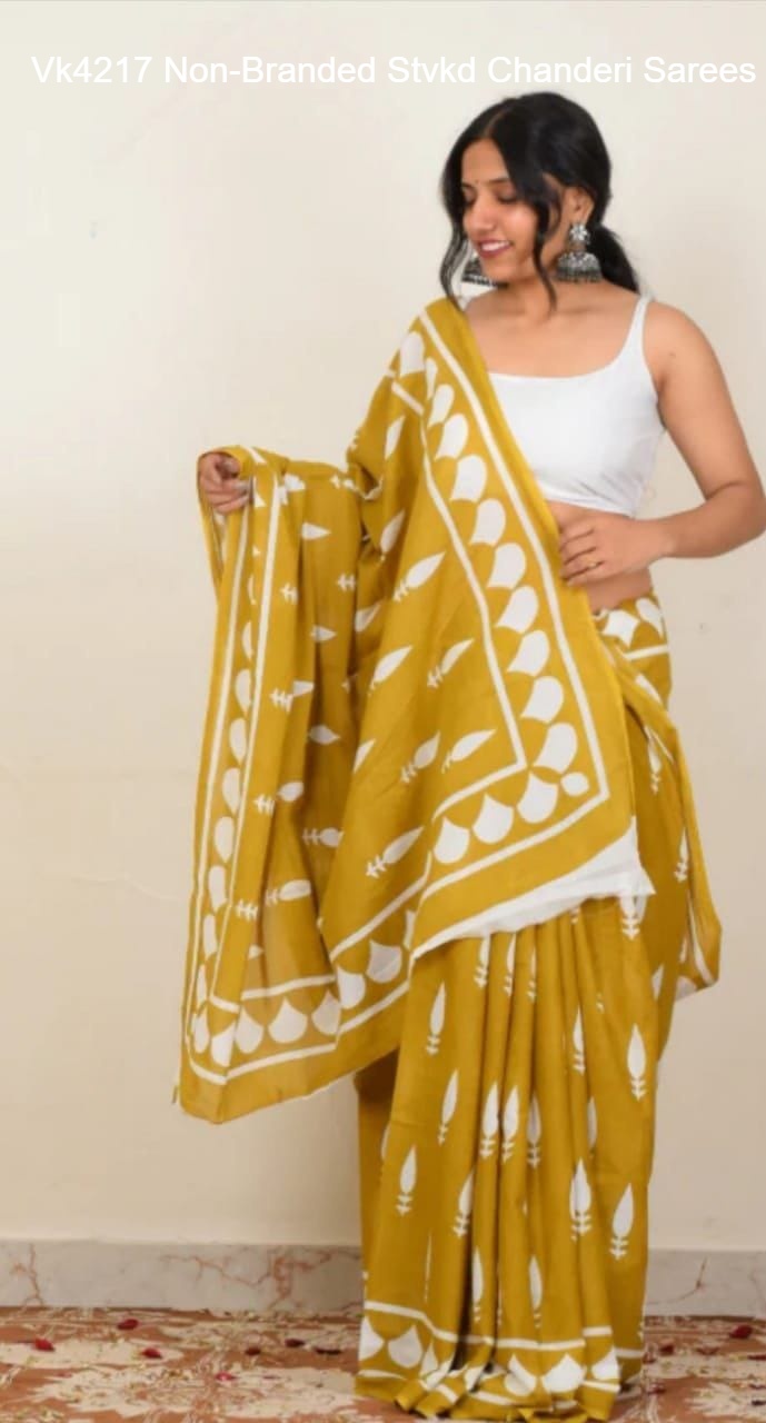 Vk4217 Non-Branded Stvkd Chanderi Sarees