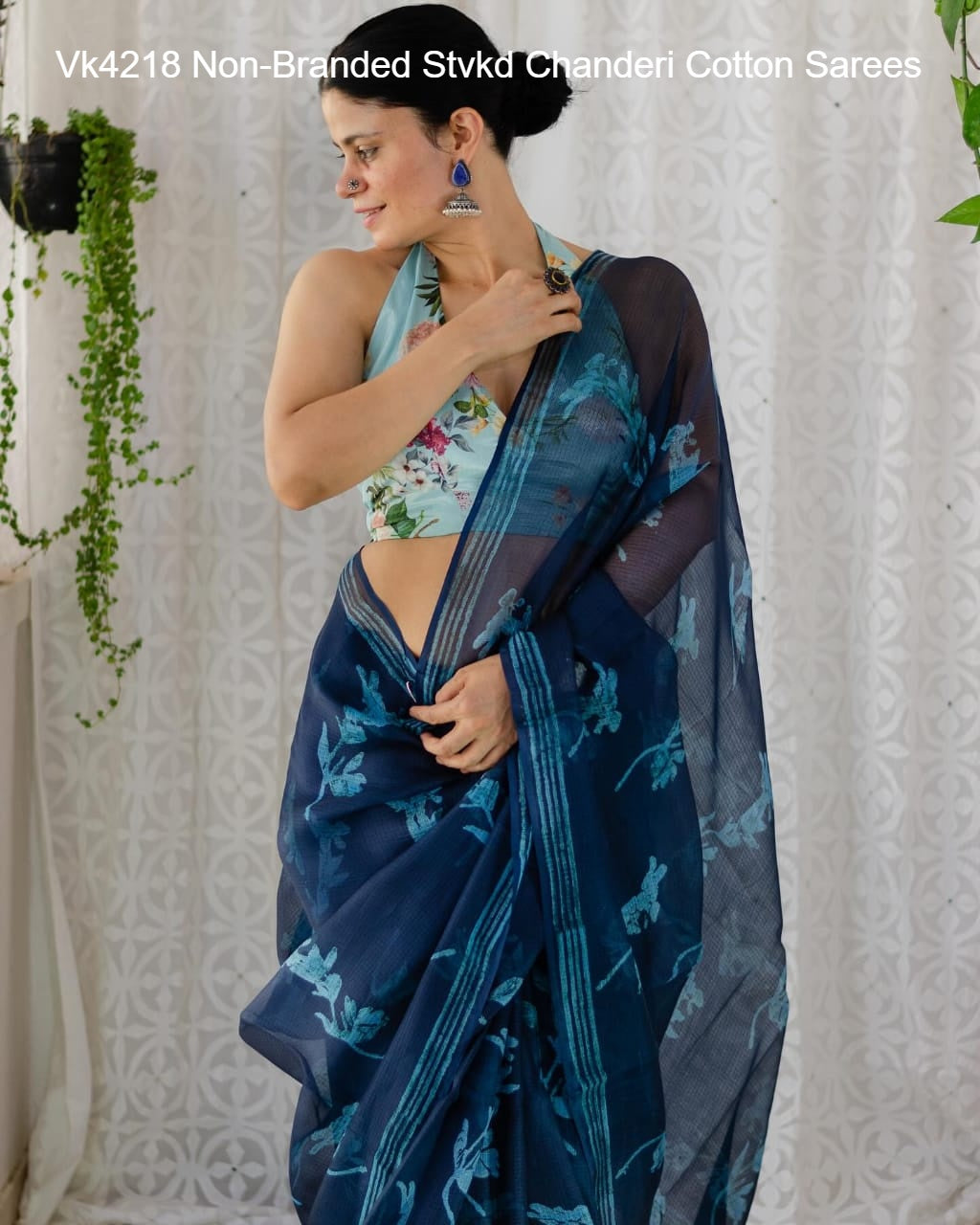 Vk4218 Non-Branded Stvkd Chanderi Cotton Sarees