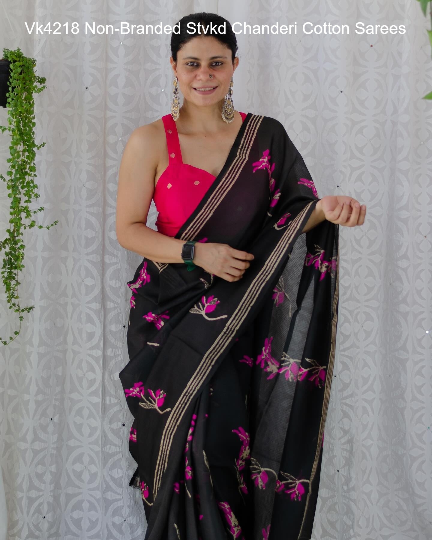 Vk4218 Non-Branded Stvkd Chanderi Cotton Sarees