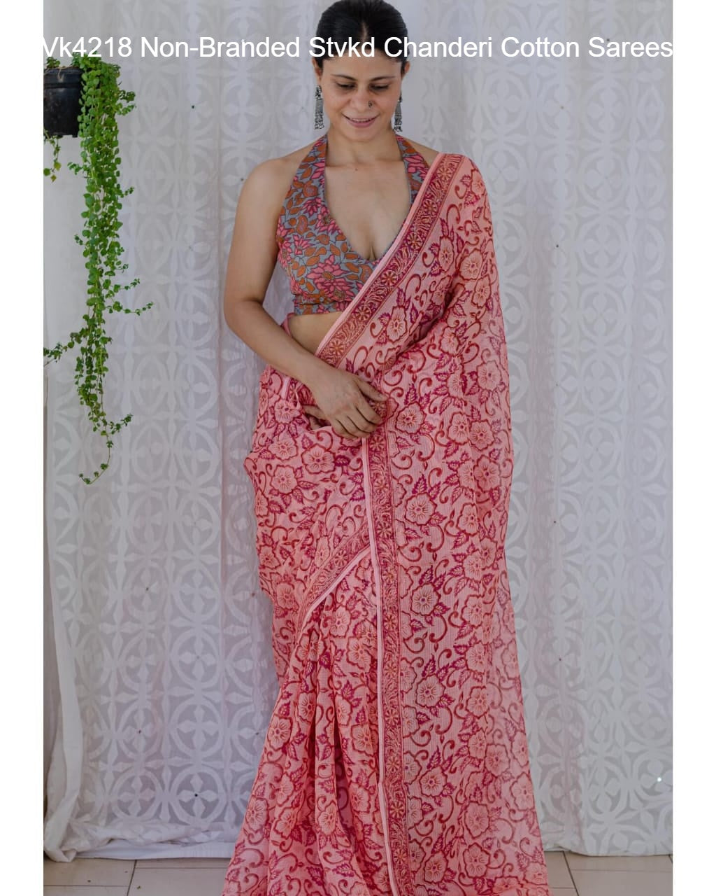 Vk4218 Non-Branded Stvkd Chanderi Cotton Sarees