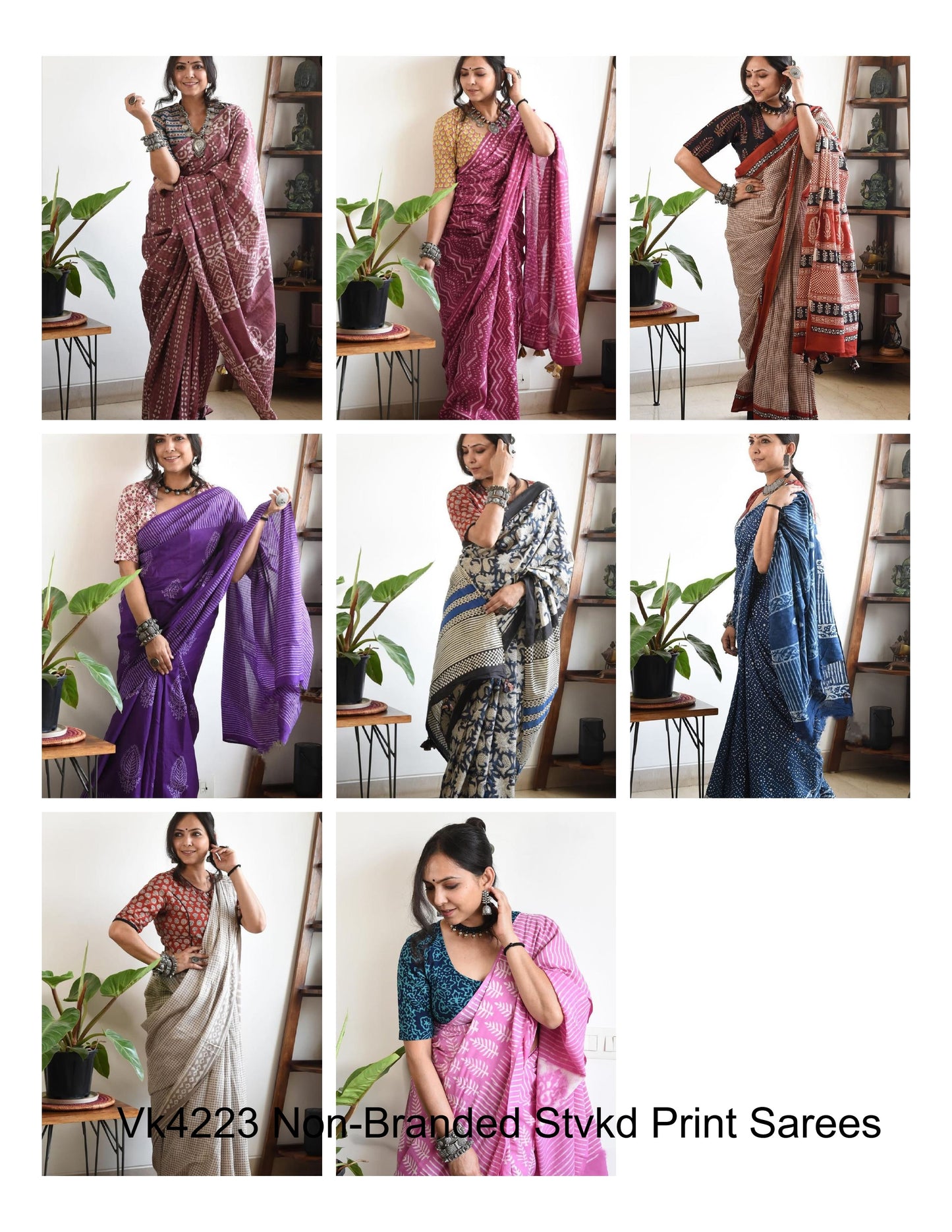 Vk4223 Non-Branded Stvkd Print Sarees