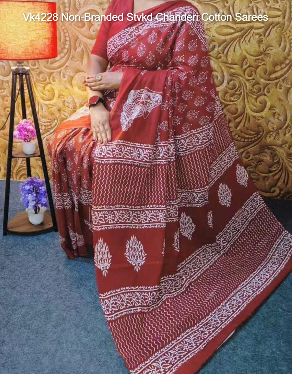 Vk4228 Non-Branded Stvkd Chanderi Cotton Sarees