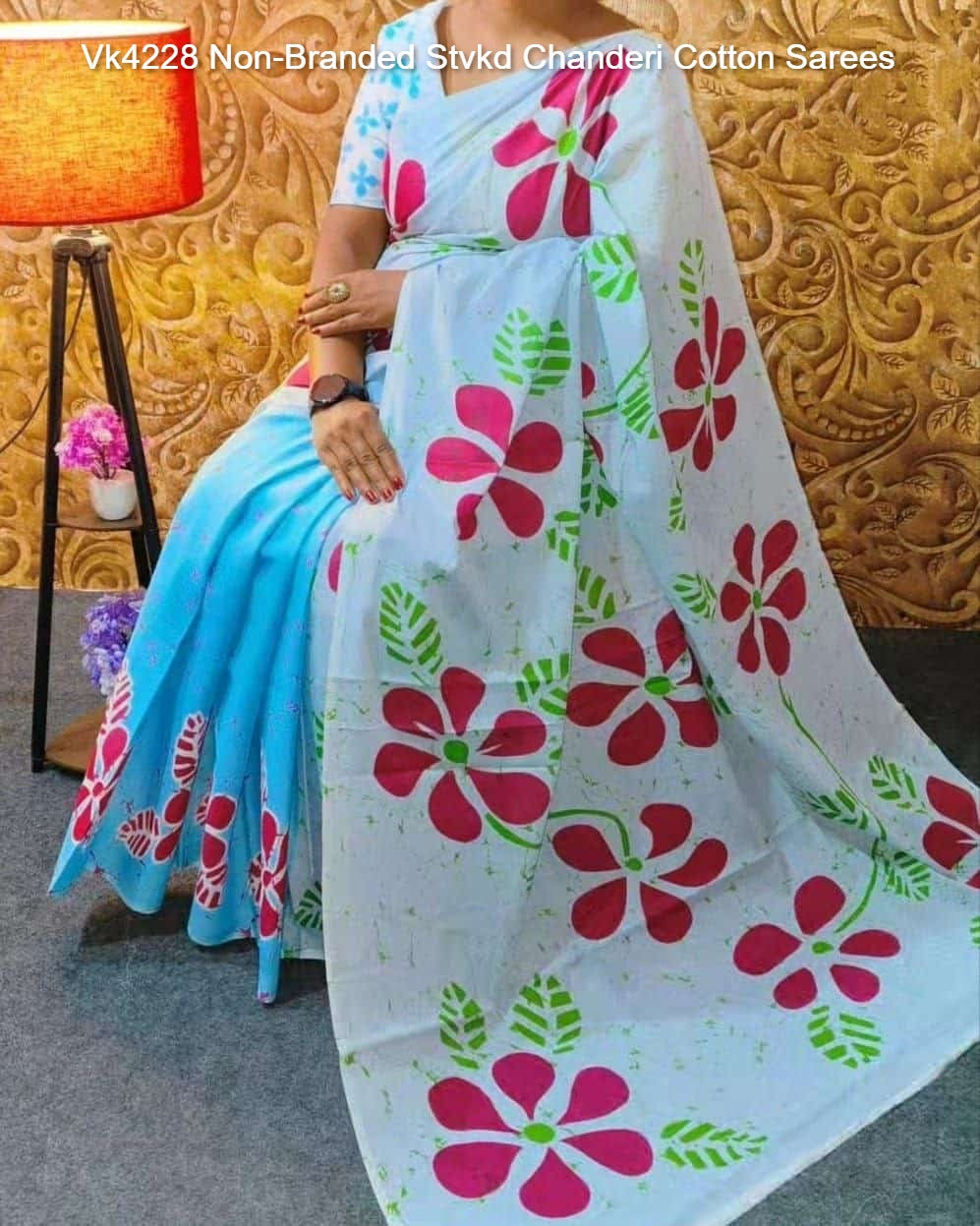 Vk4228 Non-Branded Stvkd Chanderi Cotton Sarees