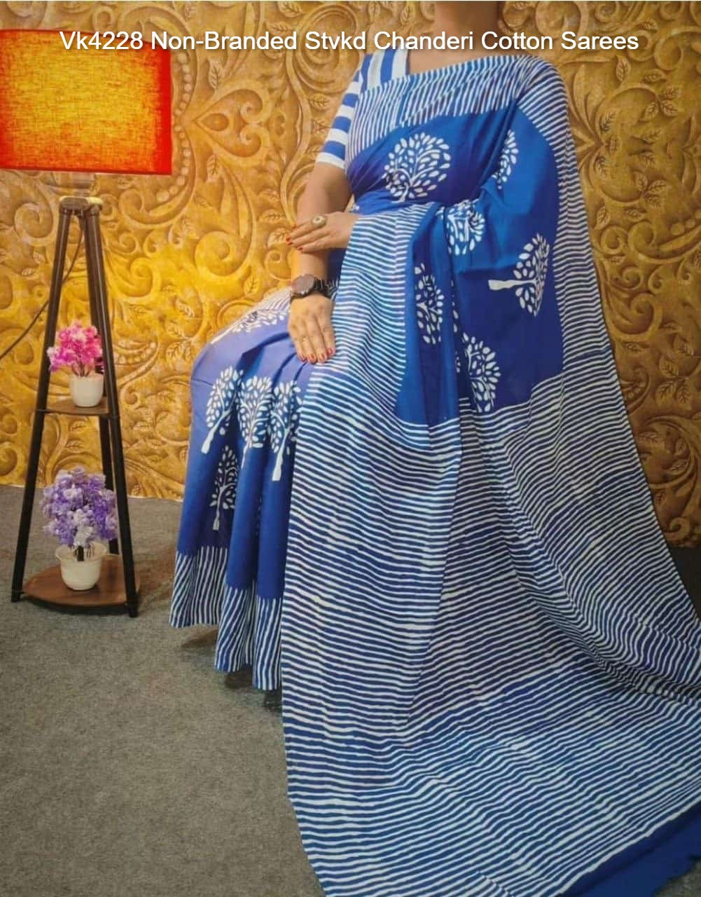 Vk4228 Non-Branded Stvkd Chanderi Cotton Sarees