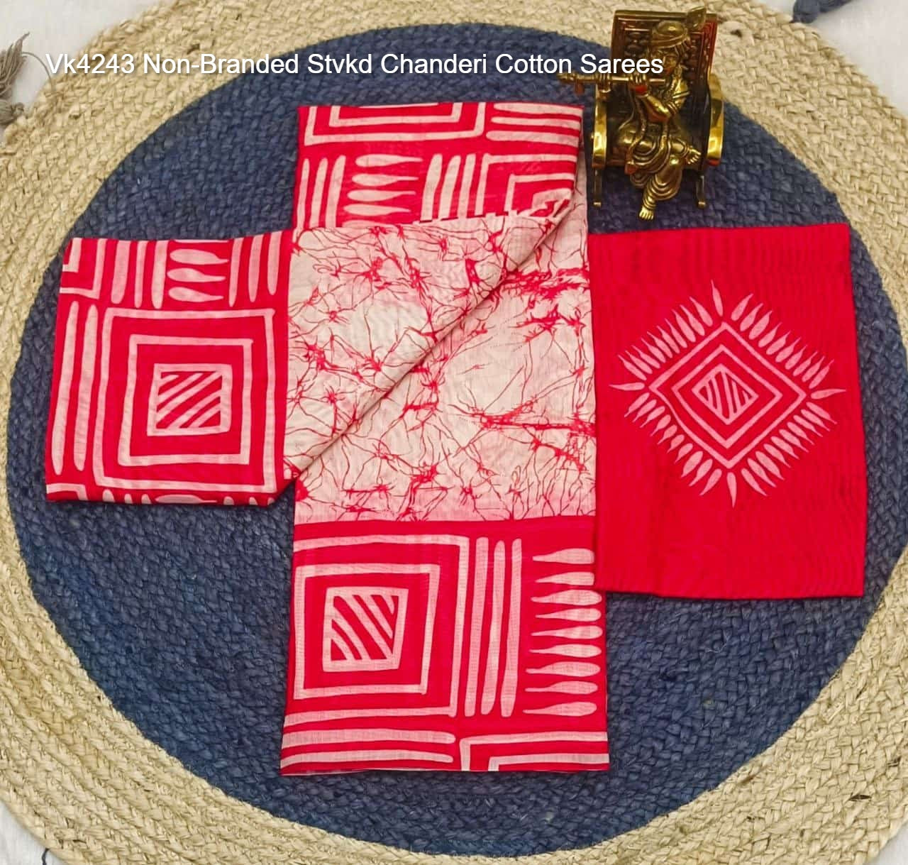 Vk4243 Non-Branded Stvkd Chanderi Cotton Sarees