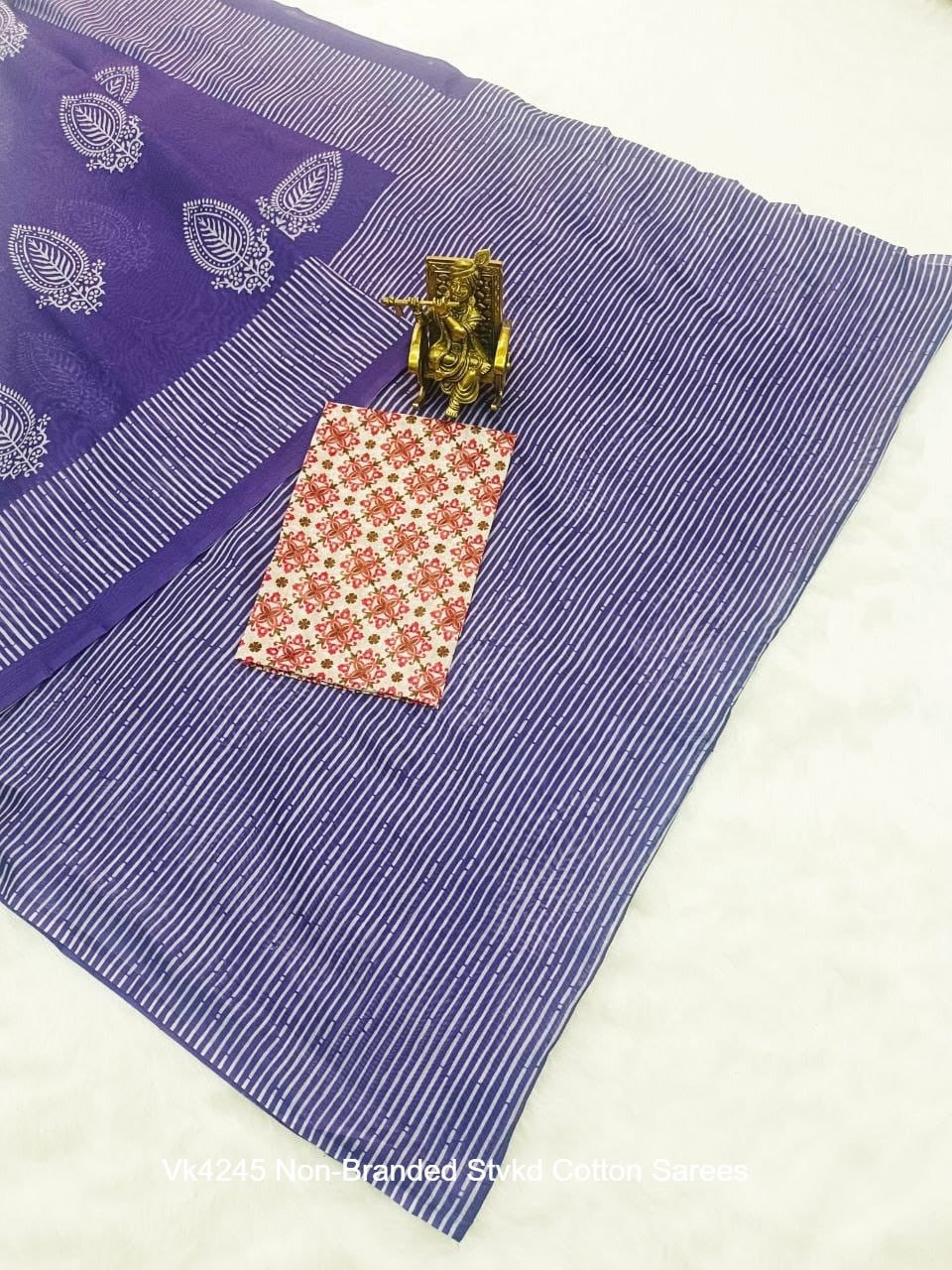 Vk4245 Non-Branded Stvkd Cotton Sarees