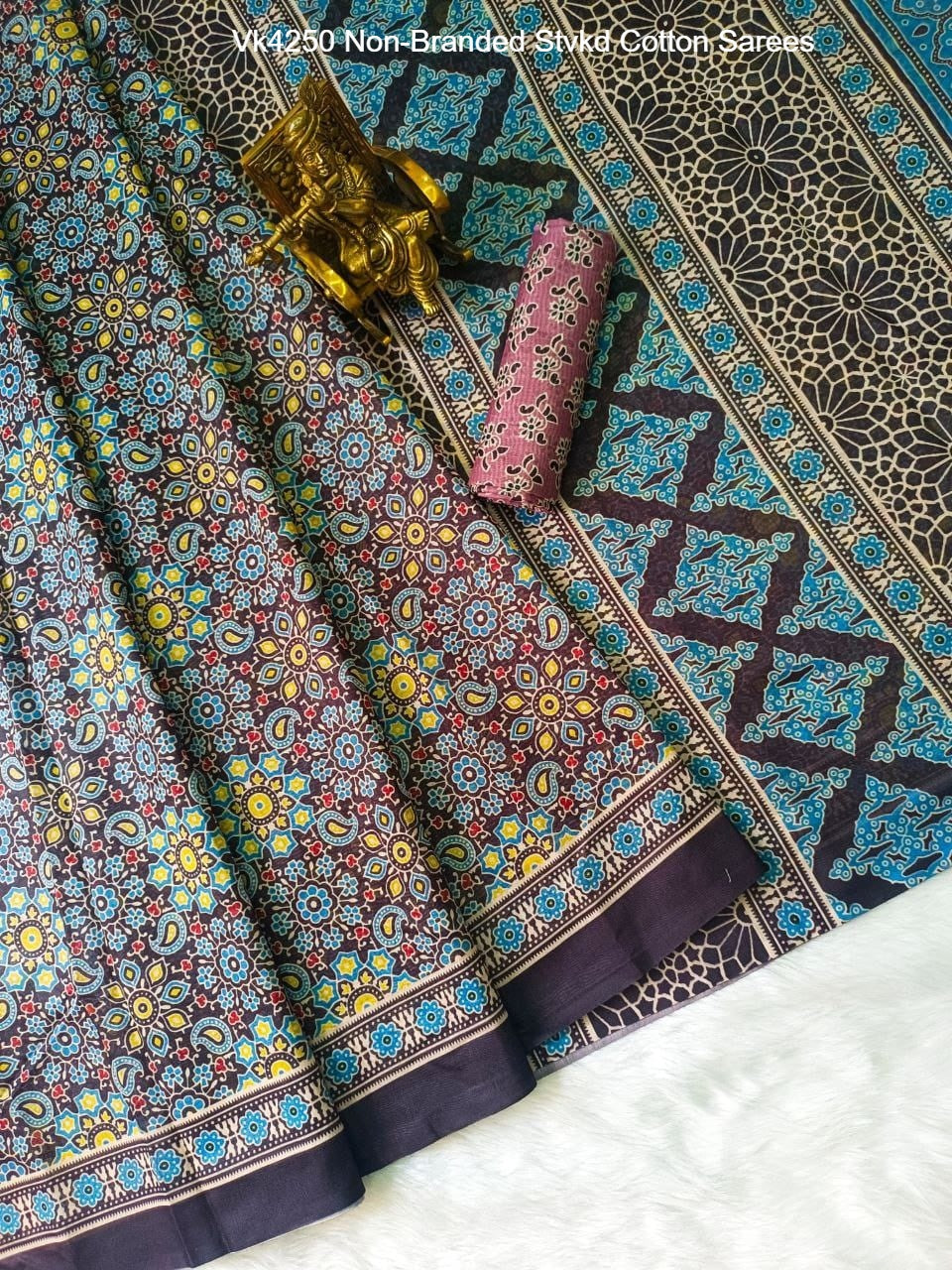 Vk4250 Non-Branded Stvkd Cotton Sarees